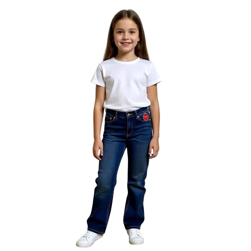 Levis Girls Low Pro Relaxed Fit Mid Rise Stretch Jeans Dark Wash Size 10 Reg NWT